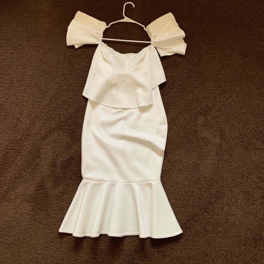 Off shoulder white dress